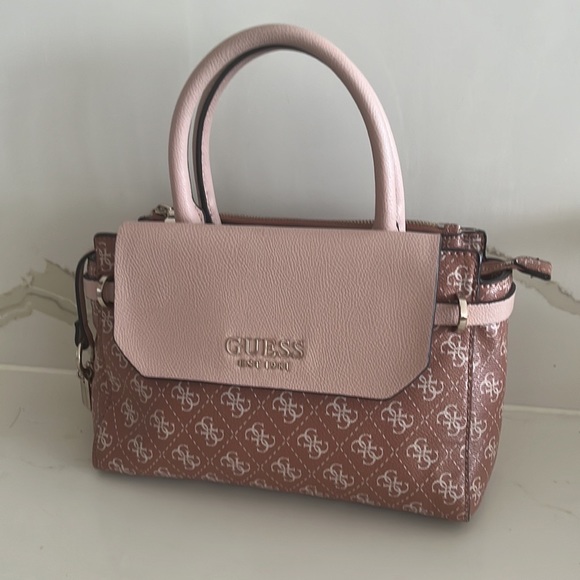 GUESS Esme Small Society Satchel Handbag Crossbody Bag - Picture 2 of 16